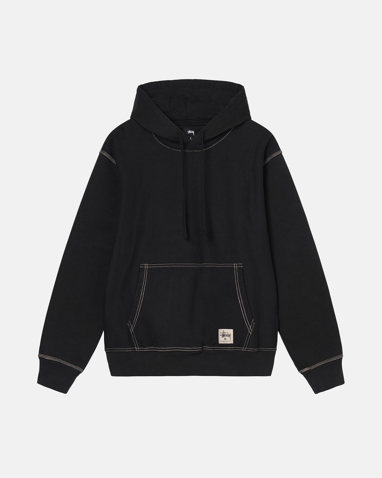 CONTRAST STITCH LABEL HOODIE