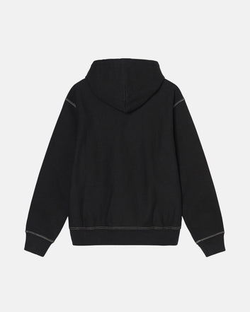 CONTRAST STITCH LABEL HOODIE