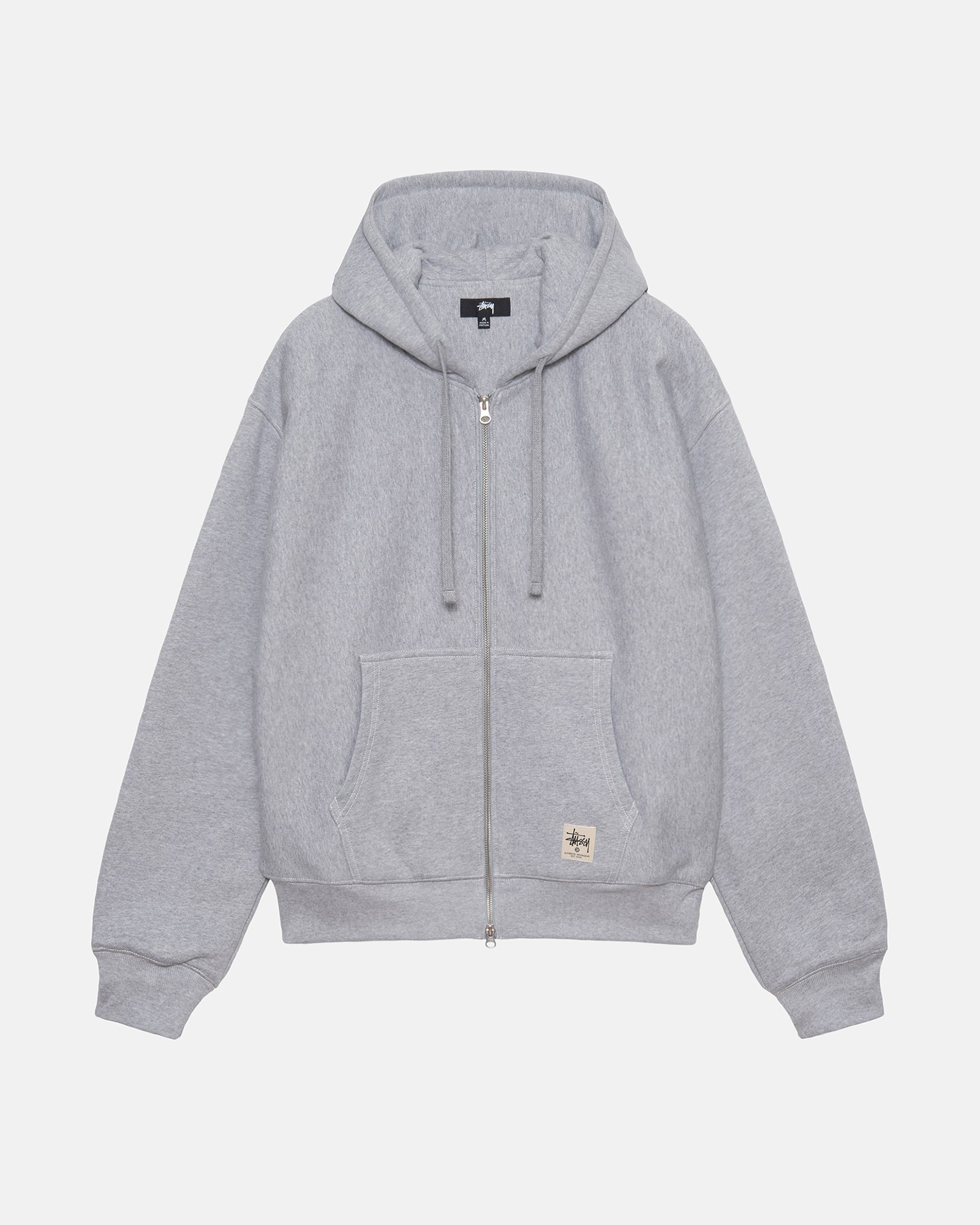 DOUBLE FACE LABEL ZIP HOODIE